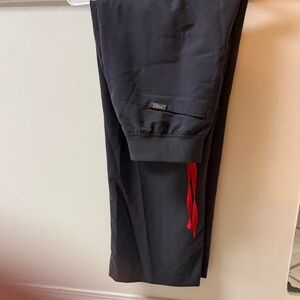 Figs charcoal high waisted Isabel large wide leg